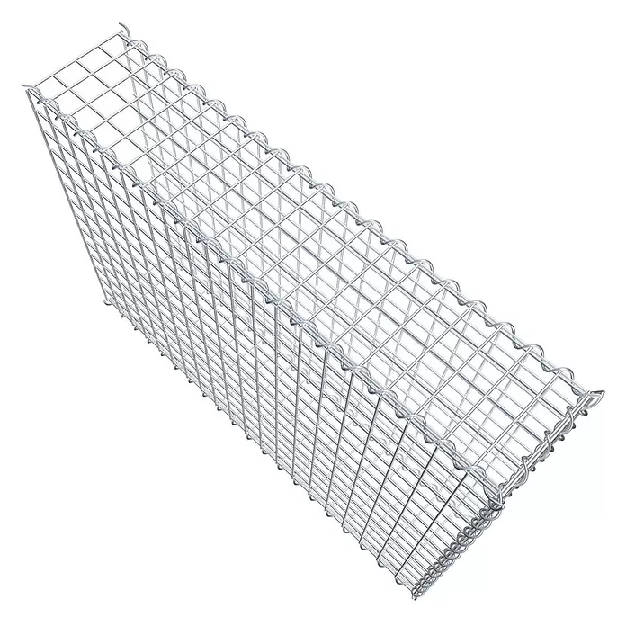 Gabiona Gabione Typ 2 - Zum Anbau in der Länge, 100 x 20 x 70 cm, Stahl, Maschenbreite: 50 mm, Maschenhöhe: 50 mm, Spirale - Leerer Gabionenkorb aus verzinktem Metallgitter.