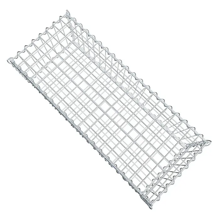 Gabiona Gabione - 100 x 40 x 30 cm, Metall, Maschenbreite: 50 mm, Maschenhöhe: 100 mm - Das Bild zeigt einen rechteckigen Gabionenkorb aus verzinktem Drahtgitter. Er dient zur Befüllung mit Steinen oder anderen Materialien.