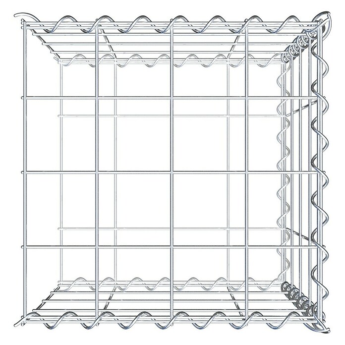 Gabiona Gabione Typ 2 (Zum Anbau in der Länge, 40 x 40 x 40 cm, Stahl, Maschenbreite: 100 mm, Maschenhöhe: 100 mm, Spirale) | BAUHAUS