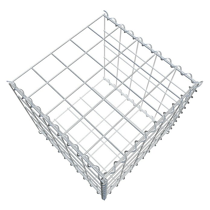 Gabiona Gabione Typ 2 (Zum Anbau in der Länge, 50 x 50 x 50 cm, Stahl, Maschenbreite: 100 mm, Maschenhöhe: 100 mm, Spirale) | BAUHAUS