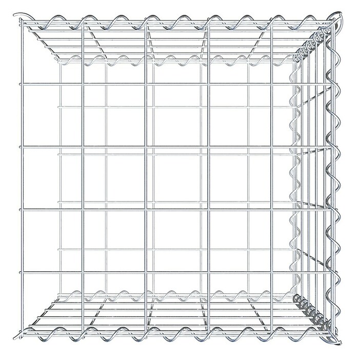 Gabiona Gabione Typ 2 (Zum Anbau in der Länge, 50 x 50 x 50 cm, Stahl, Maschenbreite: 100 mm, Maschenhöhe: 100 mm, Spirale) | BAUHAUS
