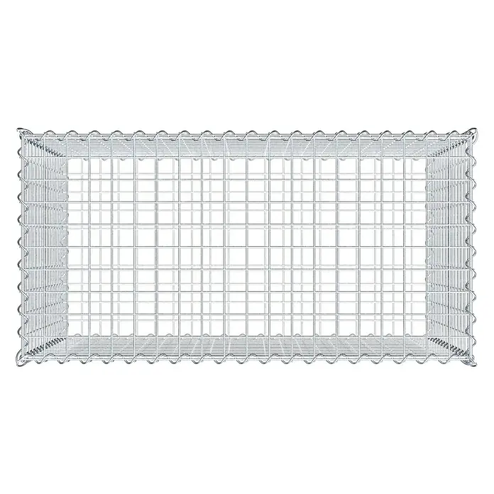 Gabiona Gabione - 100 x 50 x 70 cm, Metall, Maschenbreite: 50 mm, Maschenhöhe: 50 mm - Ein Gabionenkäfig aus verzinktem Drahtgeflecht, ideal für den Garten- und Landschaftsbau als Stützmauer oder dekoratives Element.