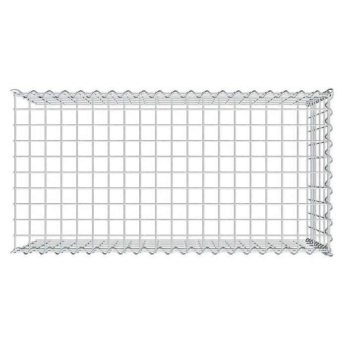 Gabiona Gabione Typ 4 (Zum Anbau in Länge & Höhe, 100 x 50 x 50 cm, Stahl, Maschenbreite: 50 mm, Maschenhöhe: 100 mm, Spirale) | BAUHAUS