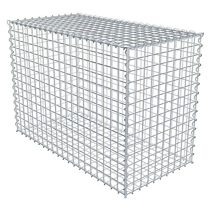 Gabiona Gabione - 100 x 50 x 70 cm, Metall, Maschenbreite: 50 mm, Maschenhöhe: 50 mm - Gabione aus verzinktem Drahtgeflecht für Garten- und Landschaftsbau.