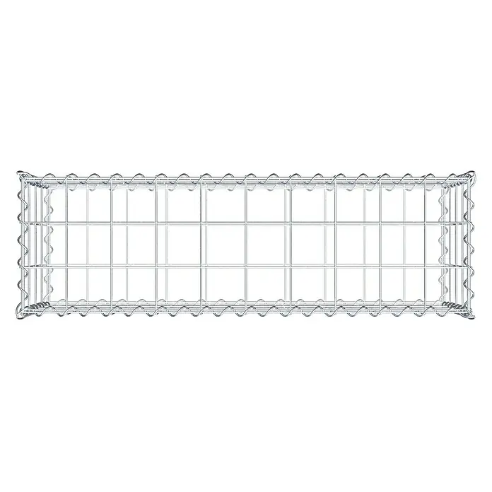 Gabiona Gabione - 100 x 30 x 40 cm, Metall, Maschenbreite: 100 mm, Maschenhöhe: 100 mm - Ein Gabionen-Pflanzkasten aus verzinktem Drahtgeflecht, ideal für den Garten. Robust und langlebig, bietet er Platz für Pflanzen und Steine.