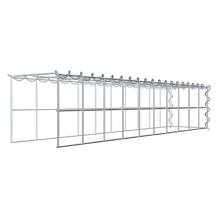 Gabiona Gabione Typ 4 (Zum Anbau in Länge & Höhe, 100 x 20 x 20 cm, Stahl, Maschenbreite: 100 mm, Maschenhöhe: 100 mm, Spirale) | BAUHAUS