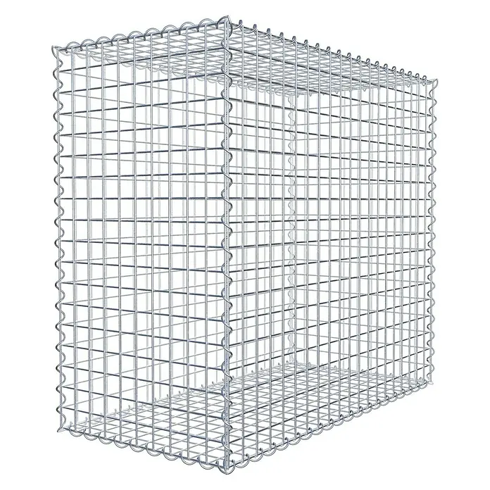 Gabiona Gabione100 x 50 x 90 cm, Metall, Maschenbreite: 50 mm, Maschenhöhe: 50 mm - Bild eines Gabionenkorbs aus Drahtgeflecht. Ideal für Gartenbau und Landschaftsgestaltung, bietet Stabilität und Flexibilität.