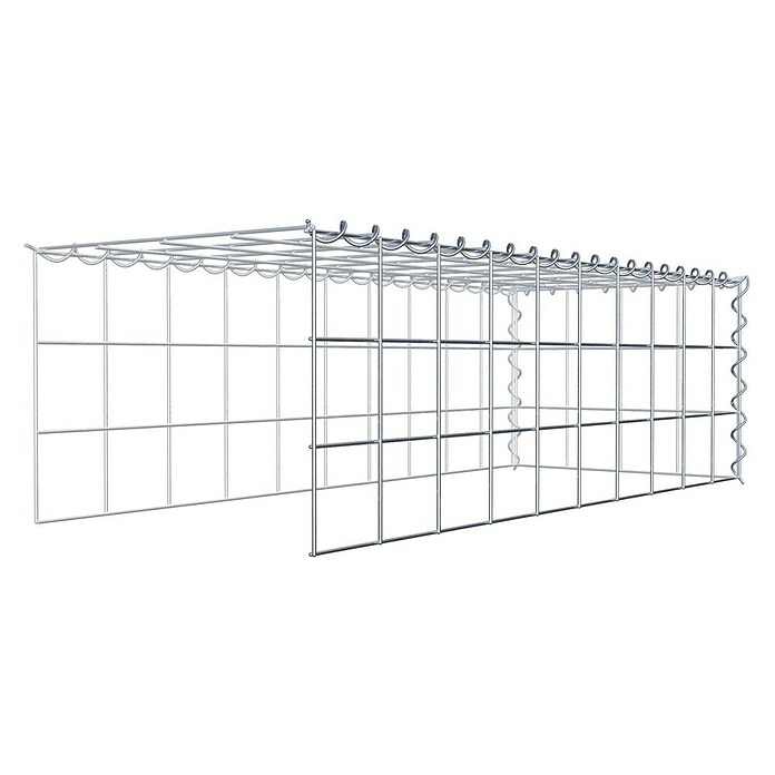 Gabiona Gabione Typ 4 (Zum Anbau in Länge & Höhe, 100 x 40 x 30 cm, Stahl, Maschenbreite: 100 mm, Maschenhöhe: 100 mm, Spirale) | BAUHAUS