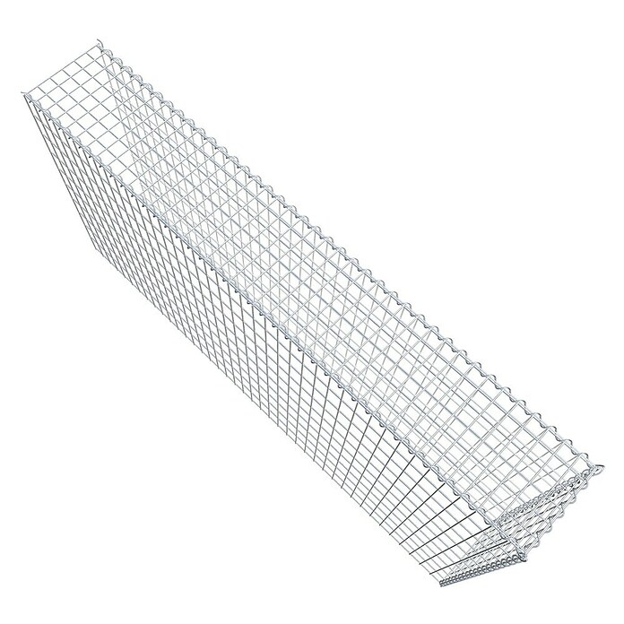 Gabiona Gabione Typ 4 (Zum Anbau in Länge & Höhe, 200 x 30 x 100 cm, Stahl, Maschenbreite: 50 mm, Maschenhöhe: 100 mm, Spirale) | BAUHAUS