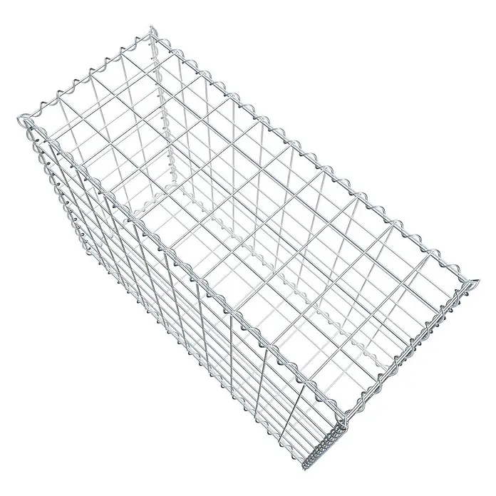 Gabiona Gabione - 100 x 40 x 70 cm, Metall, Maschenbreite: 100 mm, Maschenhöhe: 100 mm - Ein Gabionenkorb aus verzinktem Drahtgeflecht, der Stabilität und Flexibilität für Landschaftsbau und Erosionsschutz bietet.