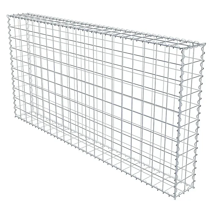 Gabiona Gabione - 200 x 20 x 100 cm, Metall, Maschenbreite: 100 mm, Maschenhöhe: 100 mm - Drahtgitterkorb für den Bau von Stützmauern oder zur Landschaftsgestaltung. Ideal für den Außenbereich und zur Befestigung von Hängen.