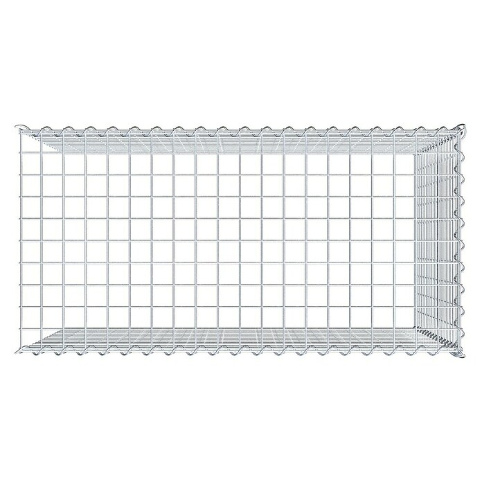 Gabiona Gabione Typ 4 (Zum Anbau in Länge & Höhe, 100 x 50 x 80 cm, Stahl, Maschenbreite: 50 mm, Maschenhöhe: 50 mm, Spirale) | BAUHAUS