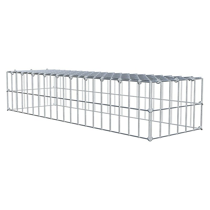 Gabiona Gabione Typ 3 (Zum Anbau in der Höhe, 100 x 30 x 20 cm, Stahl, Maschenbreite: 50 mm, Maschenhöhe: 100 mm, C-Ring) | BAUHAUS