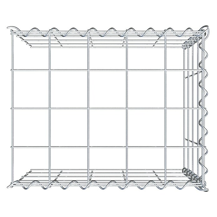 Gabiona Gabione Typ 4 (Zum Anbau in Länge & Höhe, 50 x 40 x 40 cm, Stahl, Maschenbreite: 100 mm, Maschenhöhe: 100 mm, Spirale) | BAUHAUS