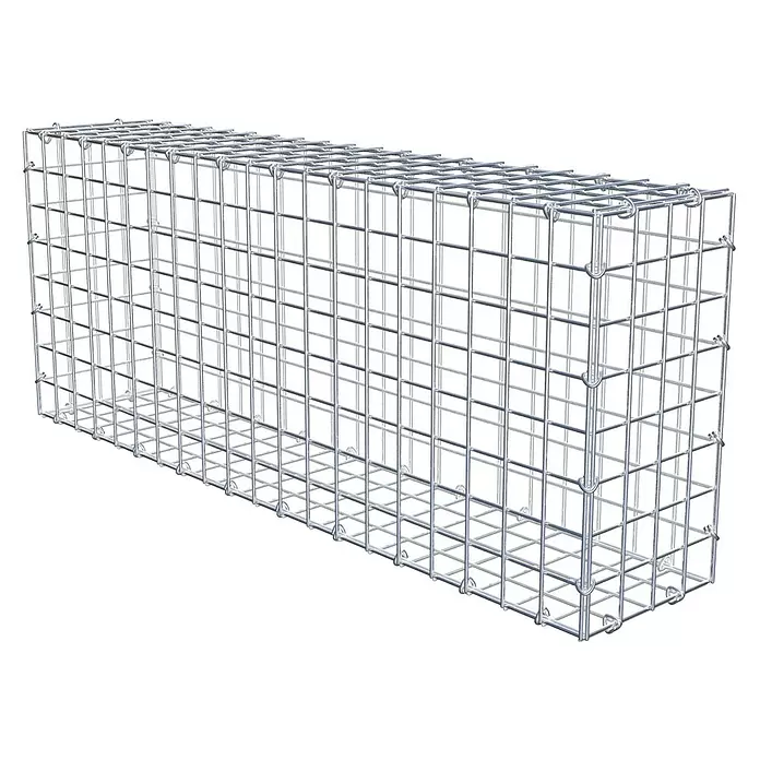 Gabiona Gabione - 100 x 20 x 40 cm, Stahl, Maschenbreite: 50 mm, Maschenhöhe: 50 mm, C-Ring - Gabionenkorb aus verzinktem Draht.