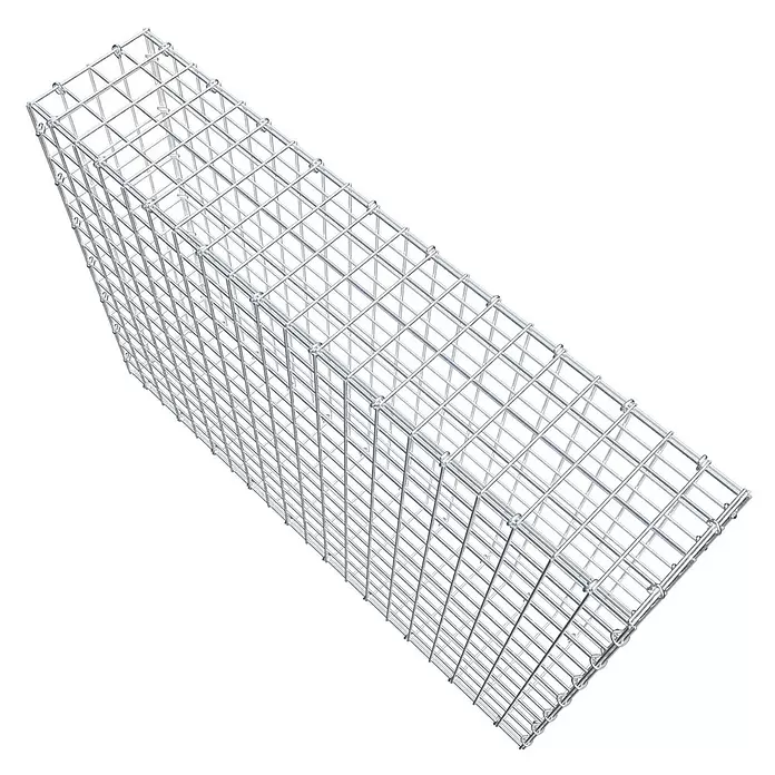 Gabiona Gabione - 100 x 20 x 70 cm, Stahl, Maschenbreite: 50 mm, Maschenhöhe: 50 mm, C-Ring - Rechteckiger Gabionenkorb aus verzinktem Metallgitter für Stützmauern oder Landschaftsgestaltung.