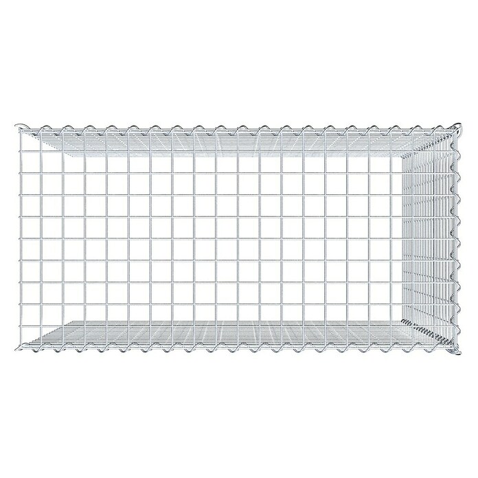 Gabiona Gabione Typ 4 (Zum Anbau in Länge & Höhe, 100 x 50 x 100 cm, Stahl, Maschenbreite: 50 mm, Maschenhöhe: 50 mm, Spirale) | BAUHAUS