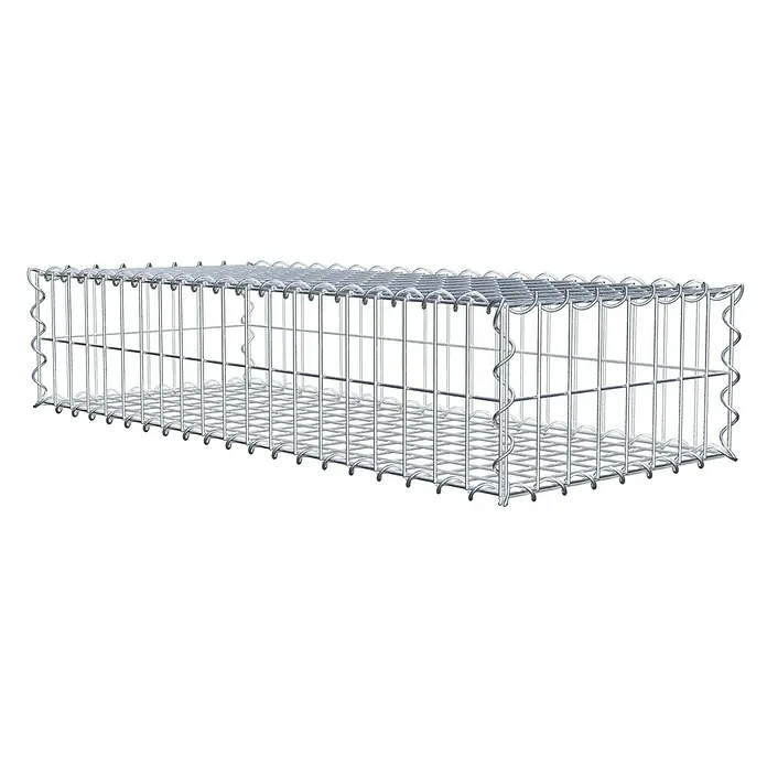 Gabiona Gabione - 100 x 40 x 20 cm, Metall, Maschenbreite: 50 mm, Maschenhöhe: 100 mm - Stabiler Gabionenkorb aus verzinktem Drahtgeflecht für vielfältige Anwendungen im Garten- und Landschaftsbau, robust und langlebig.