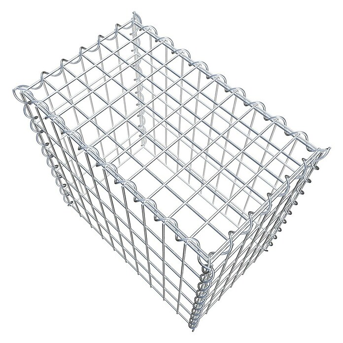 Gabiona Gabione Typ 3 (Zum Anbau in der Höhe, 50 x 30 x 50 cm, Stahl, Maschenbreite: 50 mm, Maschenhöhe: 100 mm, Spirale) | BAUHAUS