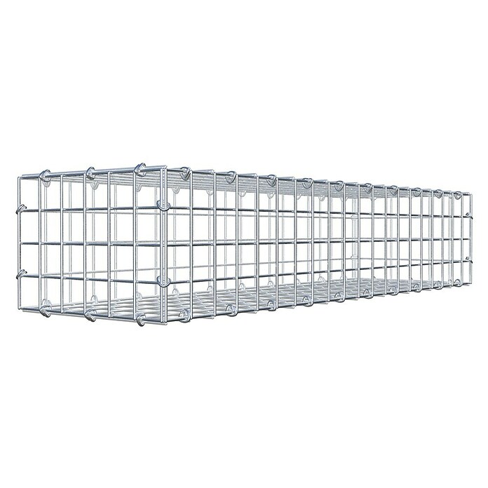 Gabiona Gabione (100 x 30 x 20 cm, Stahl, Maschenbreite: 50 mm, Maschenhöhe: 50 mm, C-Ring) | BAUHAUS