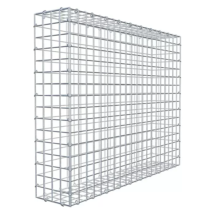 Gabiona Gabione - 100 x 20 x 80 cm, Stahl, Maschenbreite: 50 mm, Maschenhöhe: 50 mm - Rechteckiger Gabionenkorb aus verzinktem Stahldrahtgeflecht für Stützmauern.