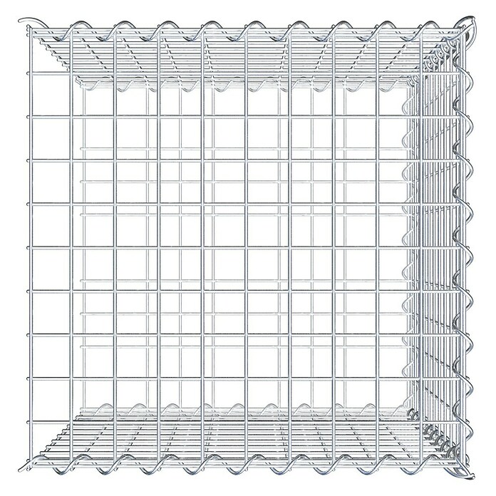 Gabiona Gabione Typ 2 (Zum Anbau in der Länge, 50 x 50 x 50 cm, Stahl, Maschenbreite: 50 mm, Maschenhöhe: 50 mm, Spirale) | BAUHAUS