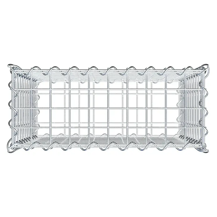 Gabiona Gabione - 50 x 20 x 50 cm, Metall, Maschenbreite: 50 mm, Maschenhöhe: 50 mm - Metallgitterbox für Steine, Gabione zur Gartengestaltung, ein robuster Drahtkorb für dekorative Landschaftsgestaltung im Außenbereich.