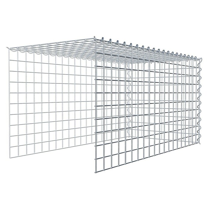 Gabiona Gabione Typ 4 (Zum Anbau in Länge & Höhe, 100 x 50 x 50 cm, Stahl, Maschenbreite: 50 mm, Maschenhöhe: 50 mm, Spirale) | BAUHAUS