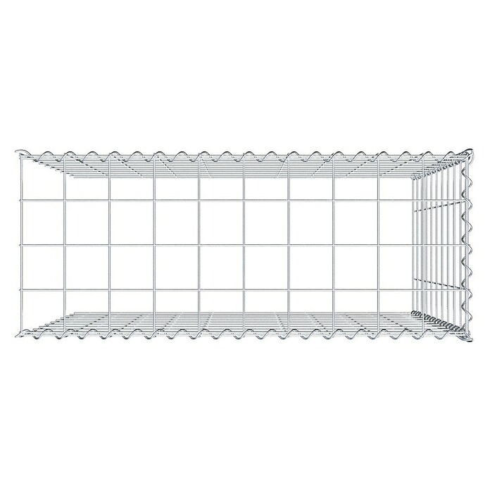Gabiona Gabione Typ 4 (Zum Anbau in Länge & Höhe, 100 x 40 x 100 cm, Stahl, Maschenbreite: 100 mm, Maschenhöhe: 100 mm, Spirale) | BAUHAUS
