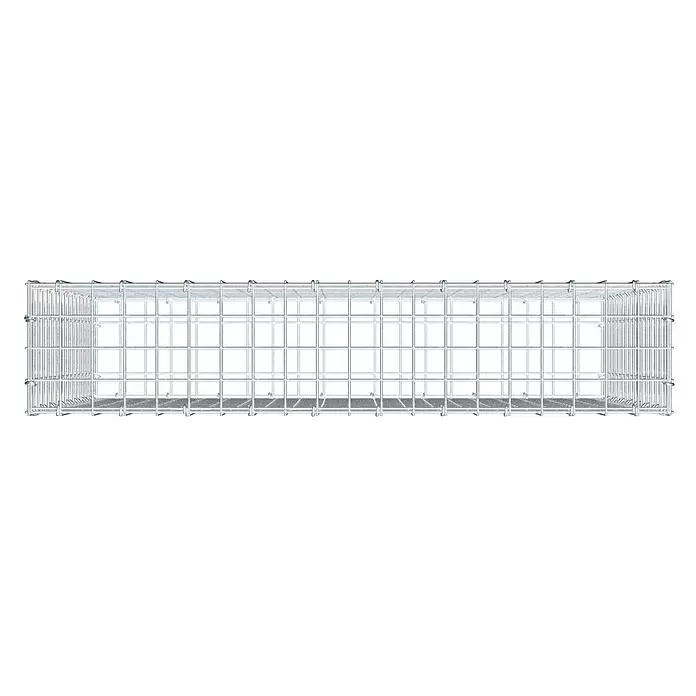 Gabiona Gabione - 100 x 20 x 80 cm, Stahl, Maschenbreite: 50 mm, Maschenhöhe: 50 mm - Rechteckiger Gabionenkorb aus verzinktem Stahldraht für Landschafts- und Bauprojekte.