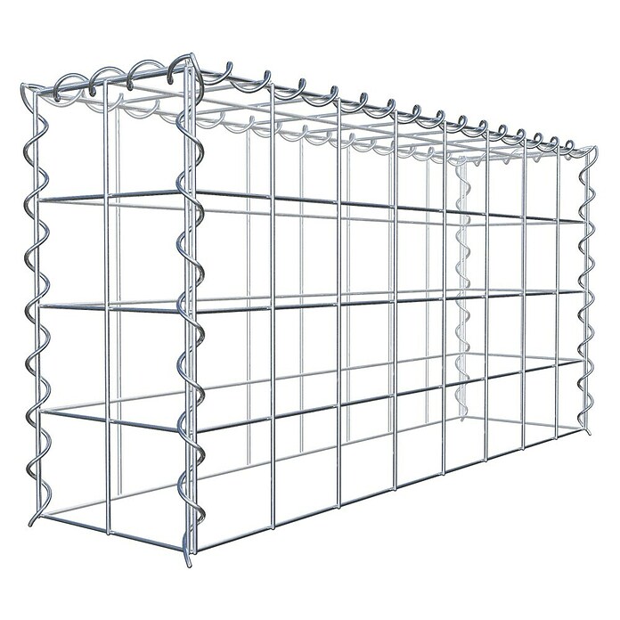 Gabiona Gabione Typ 3 (Zum Anbau in der Höhe, 80 x 20 x 40 cm, Stahl, Maschenbreite: 100 mm, Maschenhöhe: 100 mm, Spirale) | BAUHAUS
