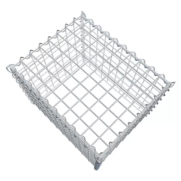 Gabiona Gabione Typ 3 - Zum Anbau in der Höhe, 50 x 40 x 40 cm, Stahl, Maschenbreite: 50 mm, Maschenhöhe: 50 mm, Spirale - Rechteckiger, leerer Gabionenkorb aus verzinktem Drahtgeflecht.