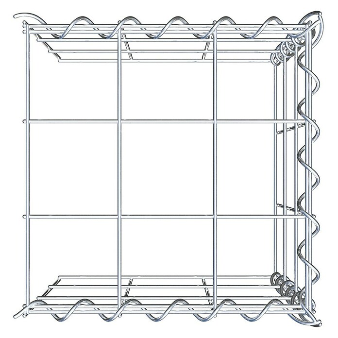 Gabiona Gabione Typ 4 (Zum Anbau in Länge & Höhe, 30 x 30 x 30 cm, Stahl, Maschenbreite: 100 mm, Maschenhöhe: 100 mm, Spirale) | BAUHAUS