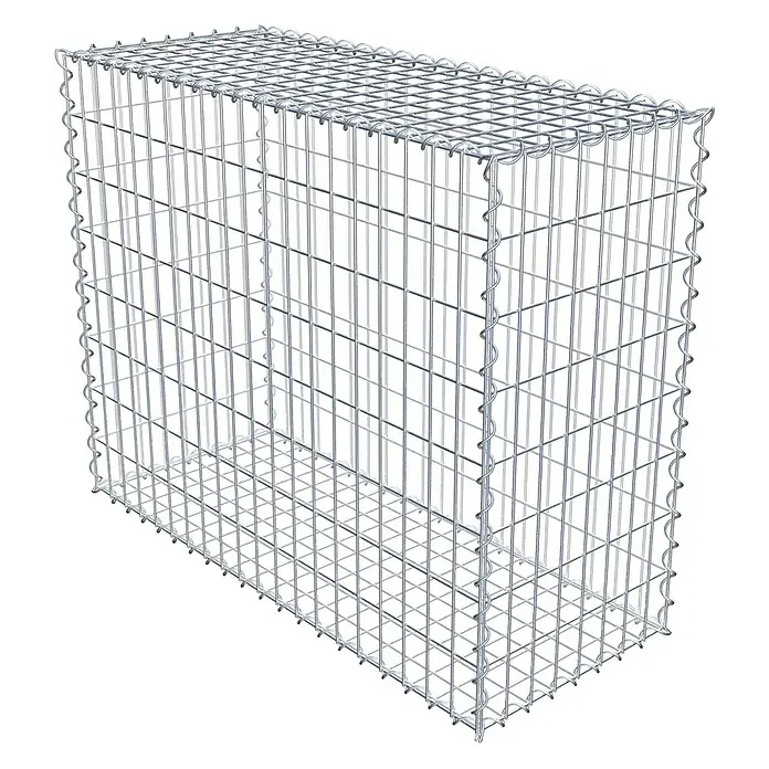 Gabiona Gabione - 100 x 40 x 80 cm, Metall, Maschenbreite: 50 mm, Maschenhöhe: 100 mm - Ein leeres Gabionenkäfig-Element aus Drahtgitter, bereit zur Befüllung mit Steinen für den Gartenbau. Ideal für Stützmauern oder Dekoration.
