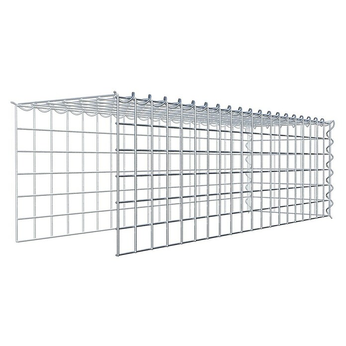 Gabiona Gabione Typ 4 (Zum Anbau in Länge & Höhe, 100 x 30 x 30 cm, Stahl, Maschenbreite: 50 mm, Maschenhöhe: 50 mm, Spirale) | BAUHAUS