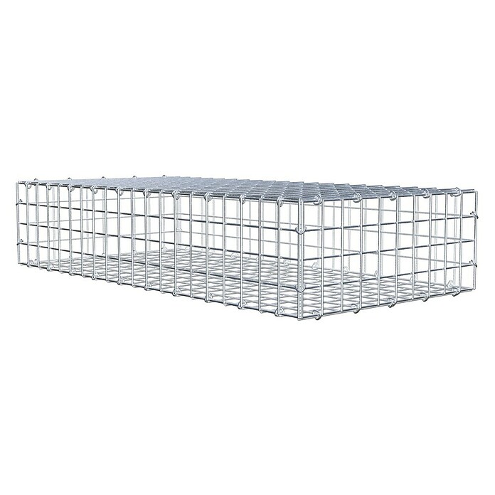 Gabiona Gabione (100 x 50 x 20 cm, Stahl, Maschenbreite: 50 mm, Maschenhöhe: 50 mm, C-Ring) | BAUHAUS