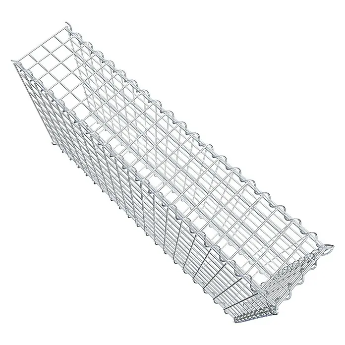 Gabiona Gabione Typ 2 - Zum Anbau in der Länge, 100 x 20 x 50 cm, Stahl, Maschenbreite: 50 mm, Maschenhöhe: 50 mm - Ein Gabionen-Drahtkorb für dekorative Steinfüllungen im Garten- und Landschaftsbau. Robuste Bauweise für vielfältige Gestaltungsmöglichkeiten.