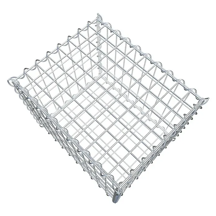 Gabiona Gabione - 50 x 40 x 40 cm, Metall, Maschenbreite: 50 mm, Maschenhöhe: 100 mm - Ein Gabionenkorb aus verzinktem Drahtgeflecht, ideal für den Garten- und Landschaftsbau zur Befüllung mit Steinen oder Kies.