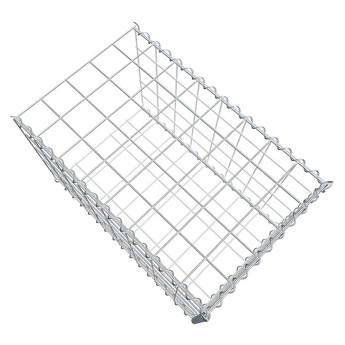 Gabiona Gabione Typ 2 (Zum Anbau in der Länge, 80 x 50 x 50 cm, Stahl, Maschenbreite: 100 mm, Maschenhöhe: 100 mm, Spirale) | BAUHAUS