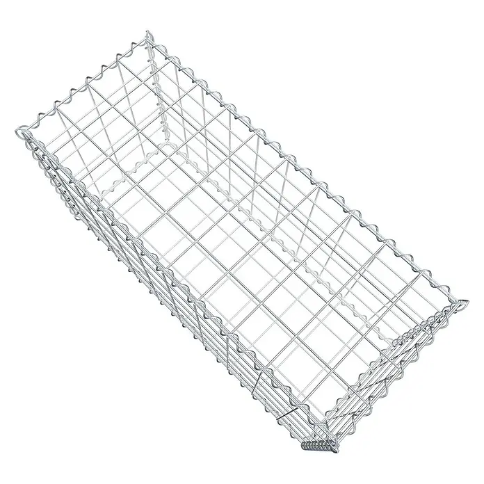 Gabiona Gabione - 100 x 40 x 50 cm, Metall, Maschenbreite: 100 mm, Maschenhöhe: 100 mm - Drahtschotterkorb aus Metall. Gabionenkorb zur Stabilisierung von Hängen, Böschungen und Ufern.