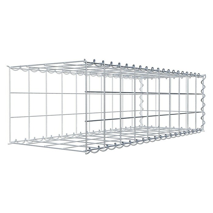Gabiona Gabione Typ 2 (Zum Anbau in der Länge, 100 x 40 x 30 cm, Stahl, Maschenbreite: 100 mm, Maschenhöhe: 100 mm, Spirale) | BAUHAUS