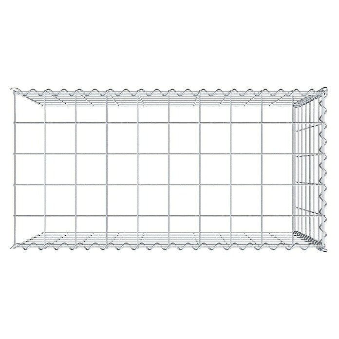 Gabiona Gabione Typ 4 (Zum Anbau in Länge & Höhe, 100 x 50 x 70 cm, Stahl, Maschenbreite: 100 mm, Maschenhöhe: 100 mm, Spirale) | BAUHAUS