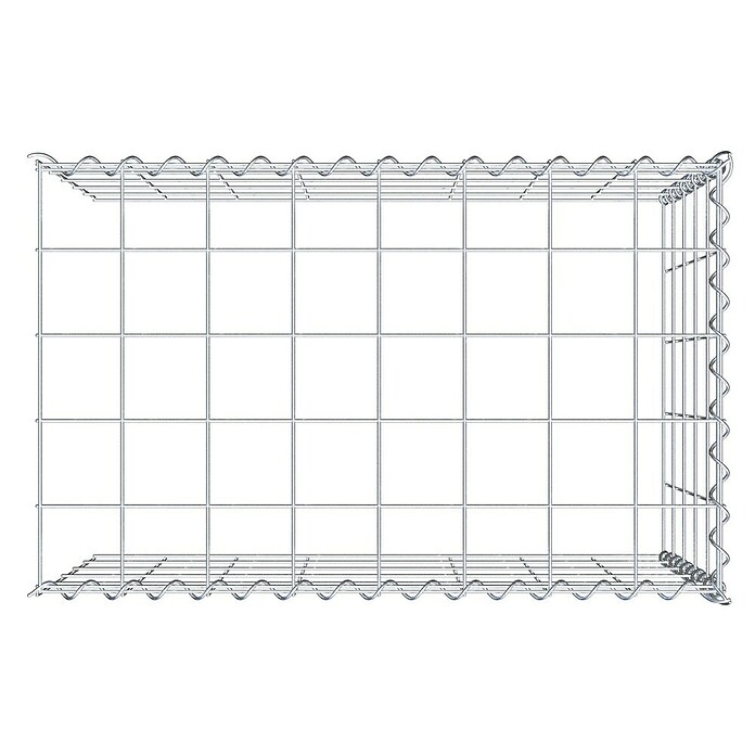 Gabiona Gabione Typ 4 (Zum Anbau in Länge & Höhe, 80 x 50 x 50 cm, Stahl, Maschenbreite: 100 mm, Maschenhöhe: 100 mm, Spirale) | BAUHAUS