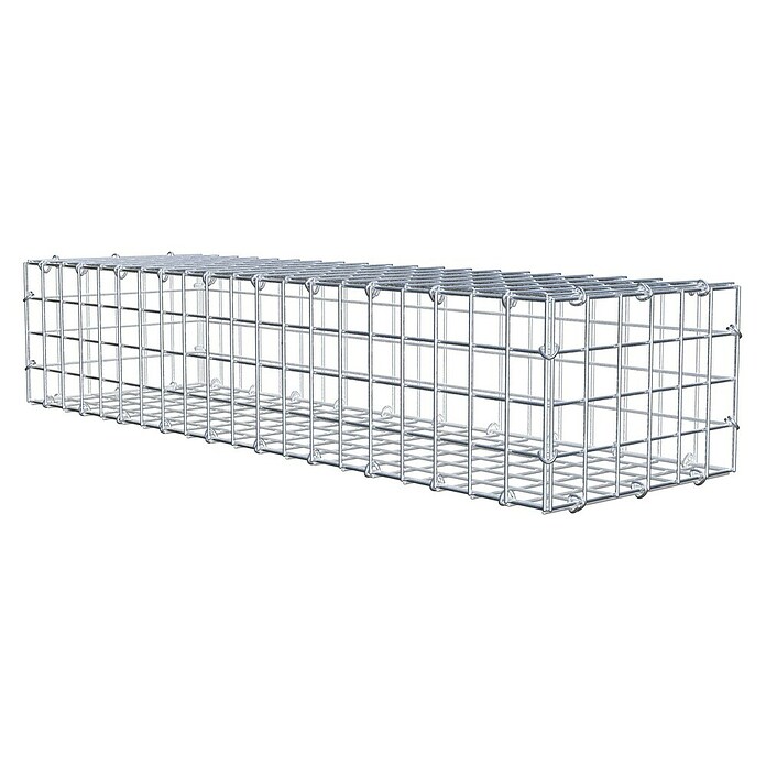 Gabiona Gabione (100 x 30 x 20 cm, Stahl, Maschenbreite: 50 mm, Maschenhöhe: 50 mm, C-Ring) | BAUHAUS