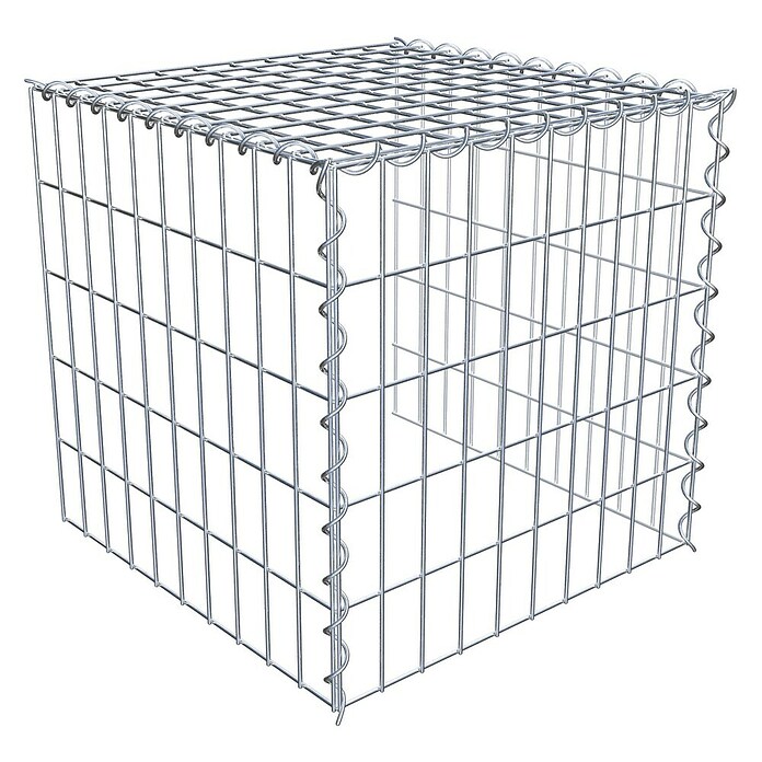 Gabiona Gabione Typ 4 (Zum Anbau in Länge & Höhe, 50 x 50 x 50 cm, Stahl, Maschenbreite: 50 mm, Maschenhöhe: 100 mm, Spirale) | BAUHAUS