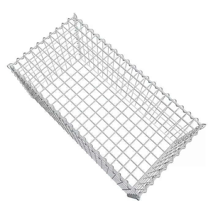 Gabiona Gabione Typ 3 - Zum Anbau in der Höhe, 100 x 50 x 50 cm, Stahl, Maschenbreite: 50 mm, Maschenhöhe: 100 mm, Spirale - Leerer rechteckiger Gabionenkorb aus verzinktem Stahldrahtgeflecht.