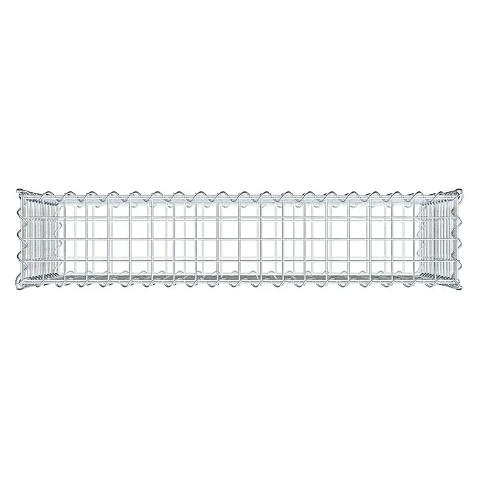 Gabiona Gabione - 100 x 20 x 60 cm, Metall, Maschenbreite: 50 mm, Maschenhöhe: 50 mm - Ein rechteckiger Gabionenkorb aus stabilem Drahtgeflecht, ideal für den Garten- und Landschaftsbau. Er ist robust und vielseitig einsetzbar.