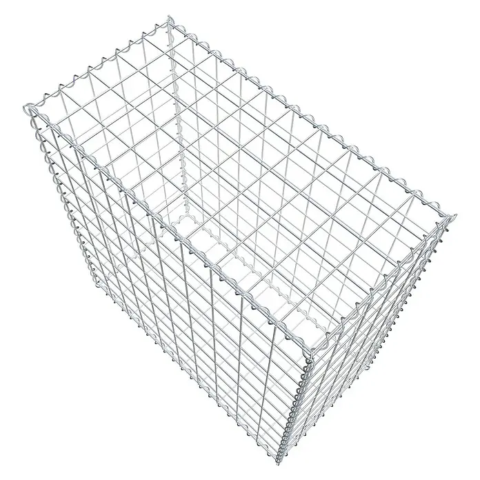 Gabiona Gabione - 100 x 50 x 100 cm, Metall, Maschenbreite: 100 mm, Maschenhöhe: 100 mm - Abbildung eines Gabionenkörpers aus Drahtgeflecht, ideal für Gartenbau und Landschaftsgestaltung, bietet Stabilität und Flexibilität.