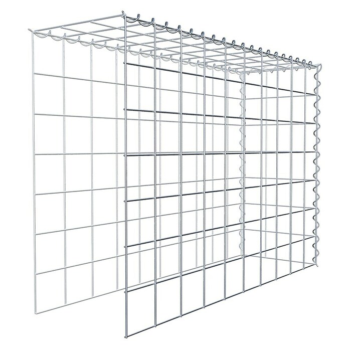 Gabiona Gabione Typ 4 (Zum Anbau in Länge & Höhe, 100 x 30 x 70 cm, Stahl, Maschenbreite: 100 mm, Maschenhöhe: 100 mm, Spirale) | BAUHAUS