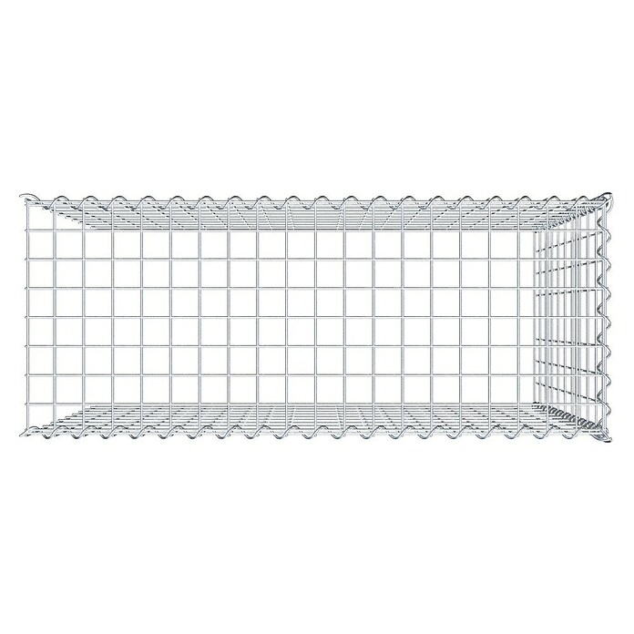 Gabiona Gabione Typ 4 (Zum Anbau in Länge & Höhe, 100 x 40 x 100 cm, Stahl, Maschenbreite: 50 mm, Maschenhöhe: 100 mm, Spirale) | BAUHAUS